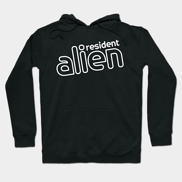 alien monoline art Hoodie by zildiankarya